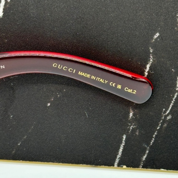 NEW GG1403SK 003 GUCCI RED BROWN SQUARE WOMEN GUCCI SUNGLASSES - Picture 10 of 12